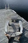 Adirondack Chair On Dock