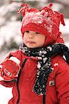 Boy Holding Snowball
