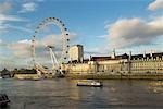 Roue du Millénaire et la rivière Thames, Londres, Angleterre