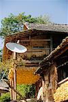 Traditional House with Satellite Dish, Luobang, Duyun, China