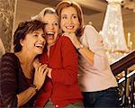 Three Women on Hotel Staircase