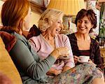 Women Laughing and Drinking Tea