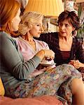 Women Talking and Drinking Tea