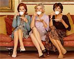 Porträt von Frauen Tee trinken