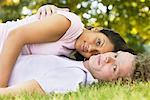 Couple Lying in Grass