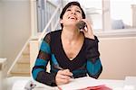 Woman Using Cordless Telephone