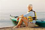 Portrait of Kayaker on Beach