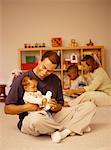 Family Playing on Floor