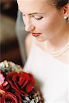 Close-Up of Bride Holding Bouquet