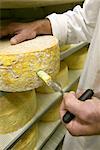 Cheesemaker With Endeavour Blue Cheese, King Island Dairy, King Island, Tasmania, Australia