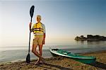 Portrait of Woman with Kayak