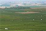 Terres agricoles avec la ville, Verzenay et Reims, en Champagne, France