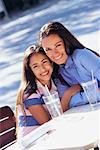 Mother and Daughter on Patio