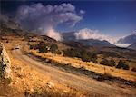 Car Driving on Dirt Road, Greece