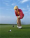 Woman Golfing