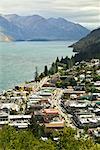 Queenstown et le lac Wakatipu, South Island, Nouvelle-Zélande