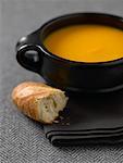 Squash Soup with Piece of Bread