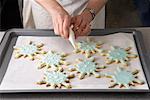 Woman Decorating Cookies