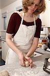 Woman Making Bread