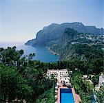 Overview of Capri, Naples, Italy