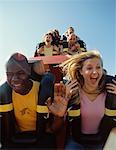 Personnes sur Roller Coaster