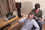 Couple Relaxing in Living Room