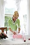 Woman Wrapping Present