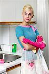 Portrait of Woman in Kitchen