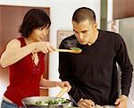 Couple Cooking Together