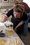 Woman Preparing Dessert