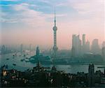 Überblick über die Stadt Pudong, Shanghai, China