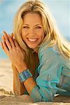 Portrait of Woman on Beach