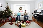 Couple Having Argument on Christmas