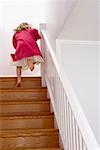 Girl Running Up Stairs