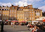 Sidewalk Cafe in City Square, Old Town Square, Warsaw, Poland