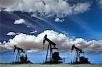 Oilfield Pump Jacks, Near Brooks, Alberta, Canada