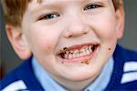 Portrait of Boy with Messy Face