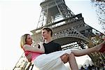 Couple von Eiffelturm, Paris, Frankreich
