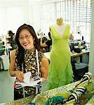 Portrait of Dressmaker in Shop