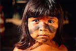 Portrait of Girl from Yanomami Tribe