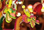 Nahaufnahme von Kunststoff Drachen, Chinesisches Neujahr, Bangkok, Thailand