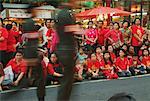 Menschen bei Parade für thailändische Prinzessin während Chinesisches Neujahr, Bangkok, Thailand