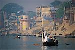 Boat on the Ganges River, Varanasi, Uttar Pradesh, India