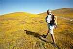 Man Hiking in Field