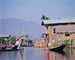 Menschen auf Booten, Inle See, Myanmar