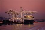 Ship and Cranes, Oakland, California, USA