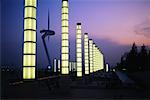 Esplanade du stade olympique, Barcelone, Espagne