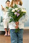 Girl with Flowers for Mother