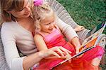 Mother and Daughter Reading Outdoors