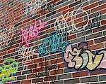 Graffiti on Brick Wall